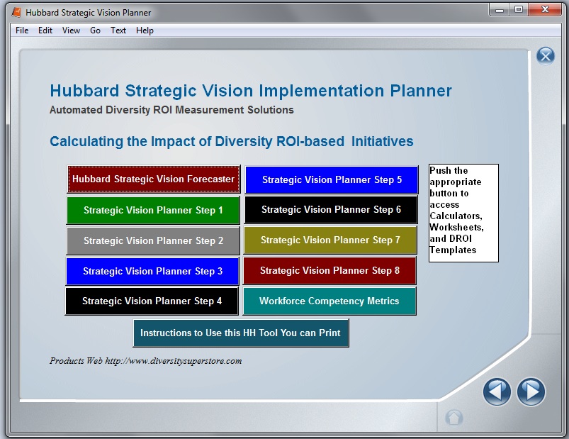 Hubbard Strategic Vision Implementation Planner, Calculator & Tools Disk